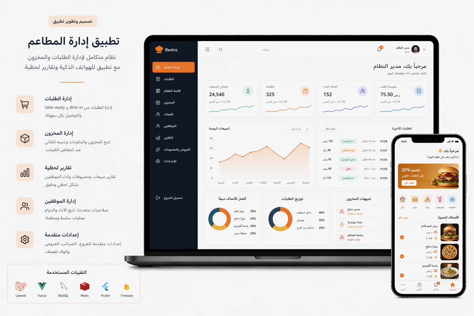 تطبيق إدارة المطاعم